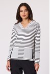 ANNEX TOP - black stri